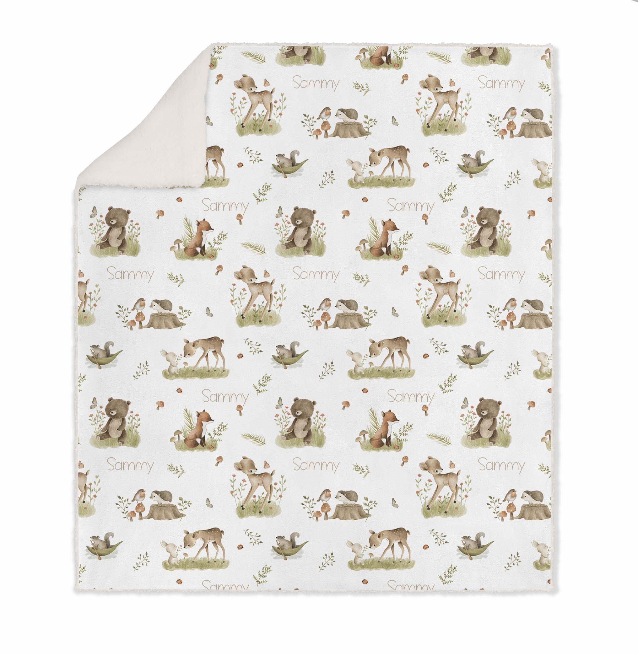 BABY SHERPA BLANKET WITH NAME