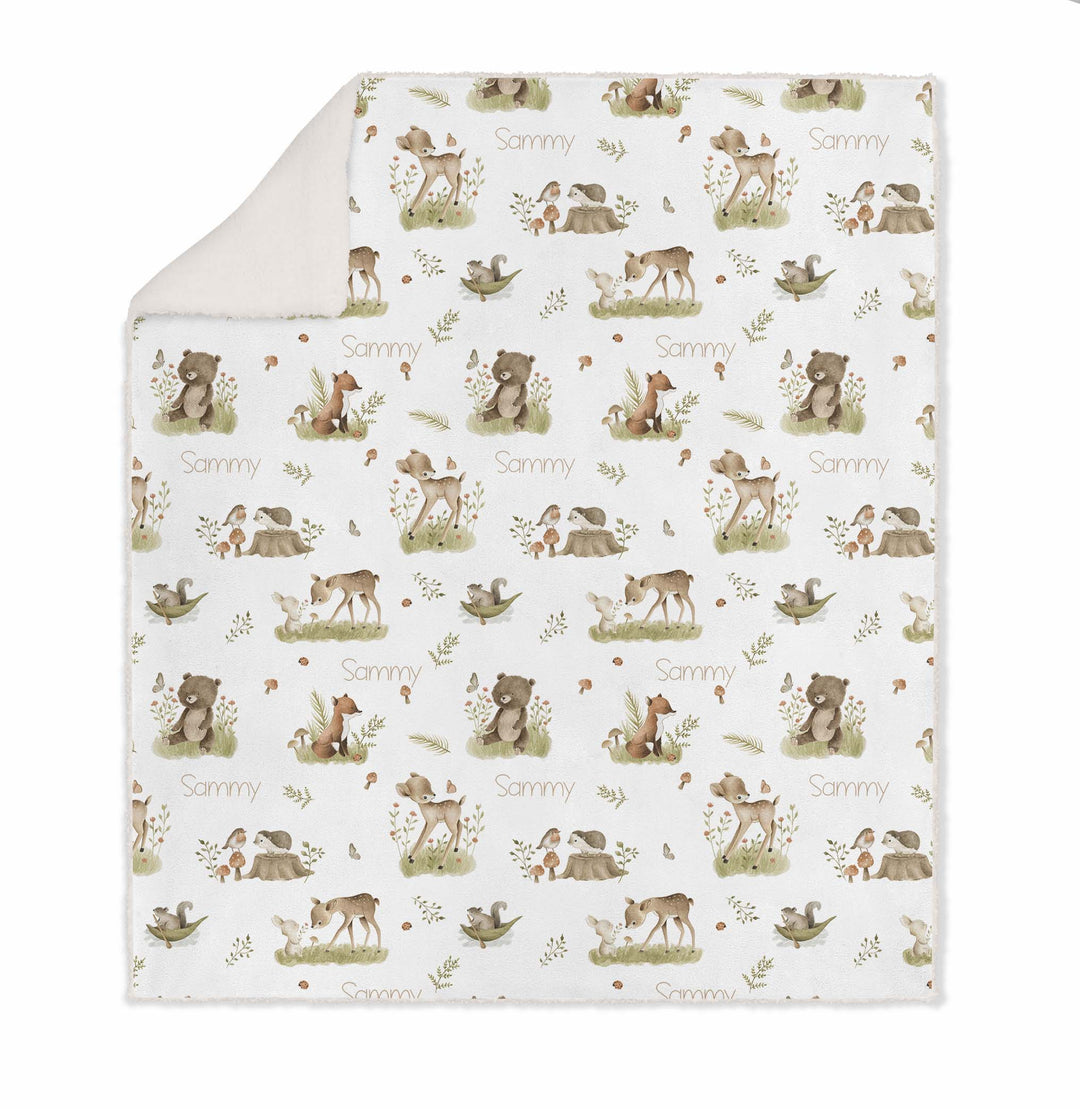 BABY SHERPA BLANKET WITH NAME