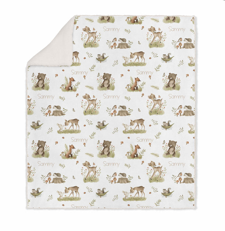 BABY SHERPA BLANKET WITH NAME