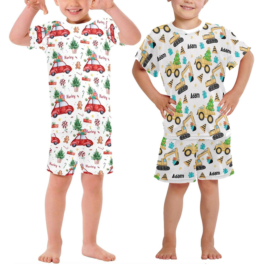 Personalised Christmas Kids Pyjamas - Short Sleeve - The Custom Co