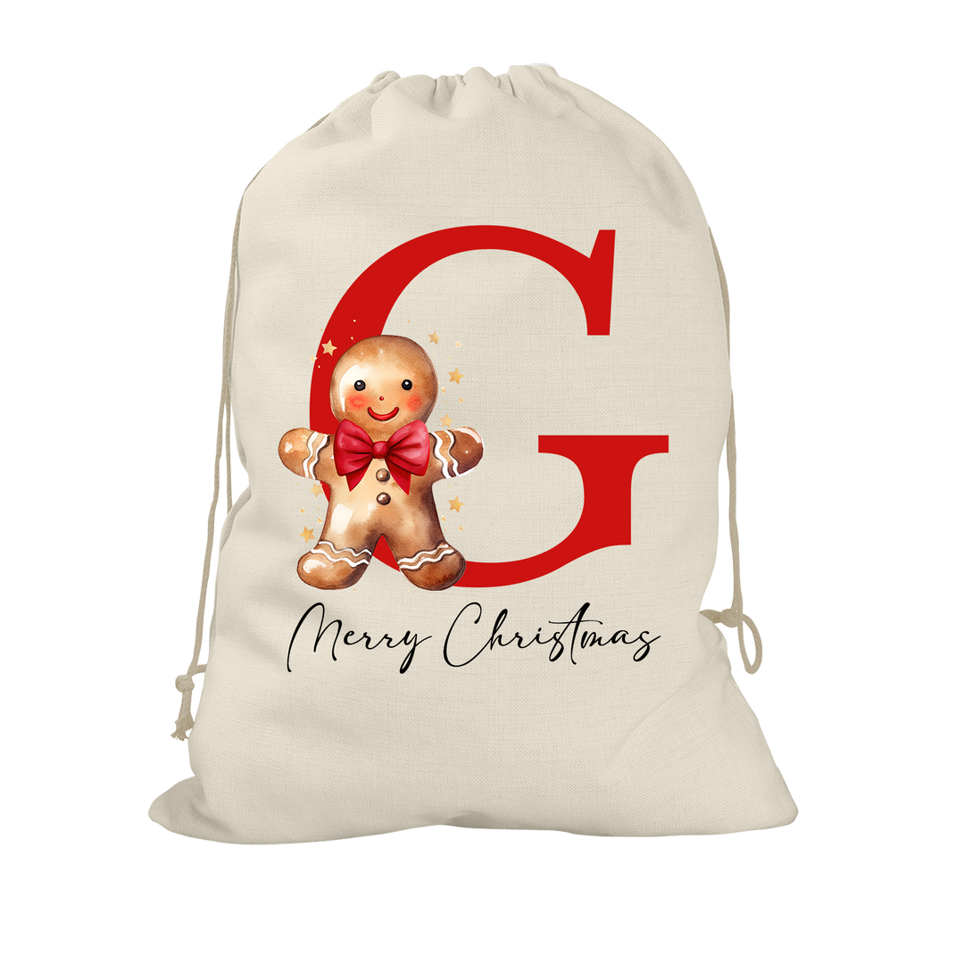 Gingerbread Man Santa Sack