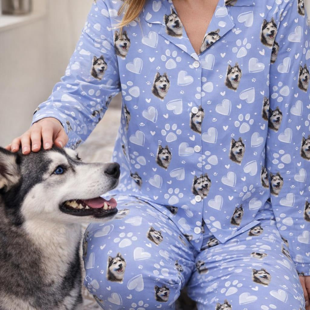 Pet Pyjama Set – Custom Dog Print Long Sleeve Pyjamas