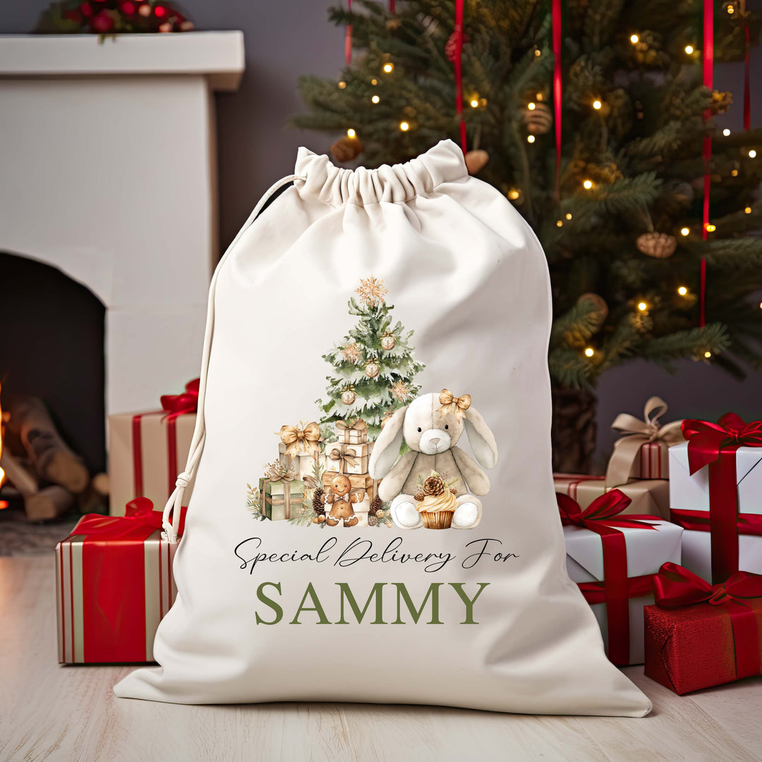 Custom Santa Sacks bunny