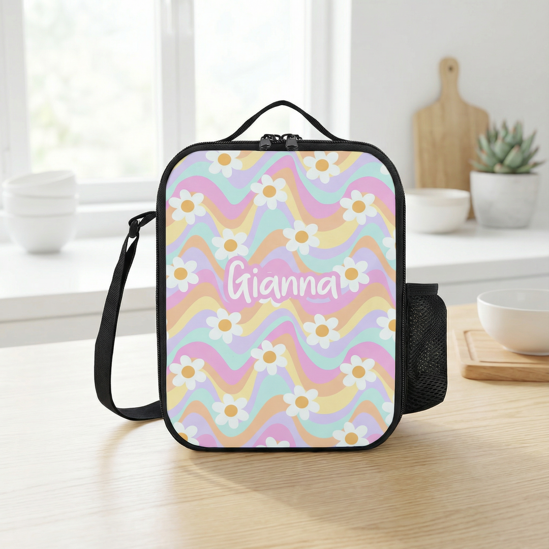 floral custom lunch bags