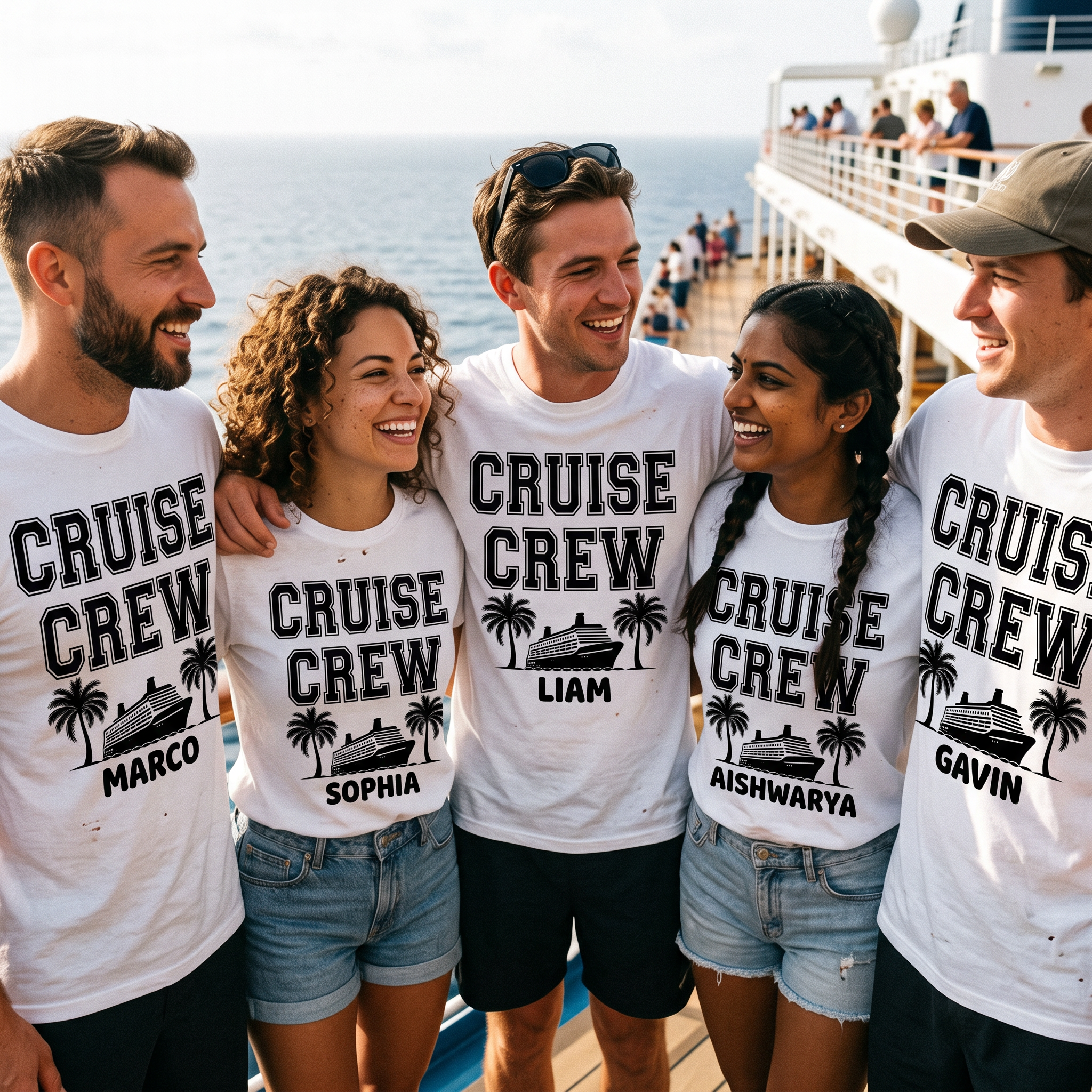 Cruise Crew Summer t-shirt with each name added, cruise gift