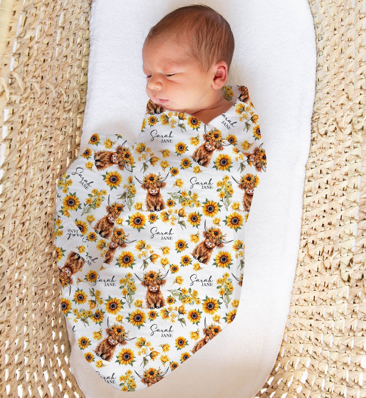 Soft personalized custom muslin swaddle wrap for newborns with breathable fabric and baby name printing