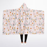 FLORAL HOODED BLANKET