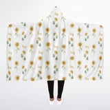 PERSONALISED HOODED BLANKET  SUNFLOWERS