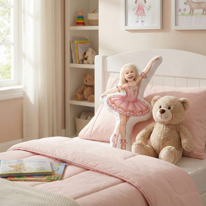 Personalised Photo Face Pillow – Custom Character Cushion