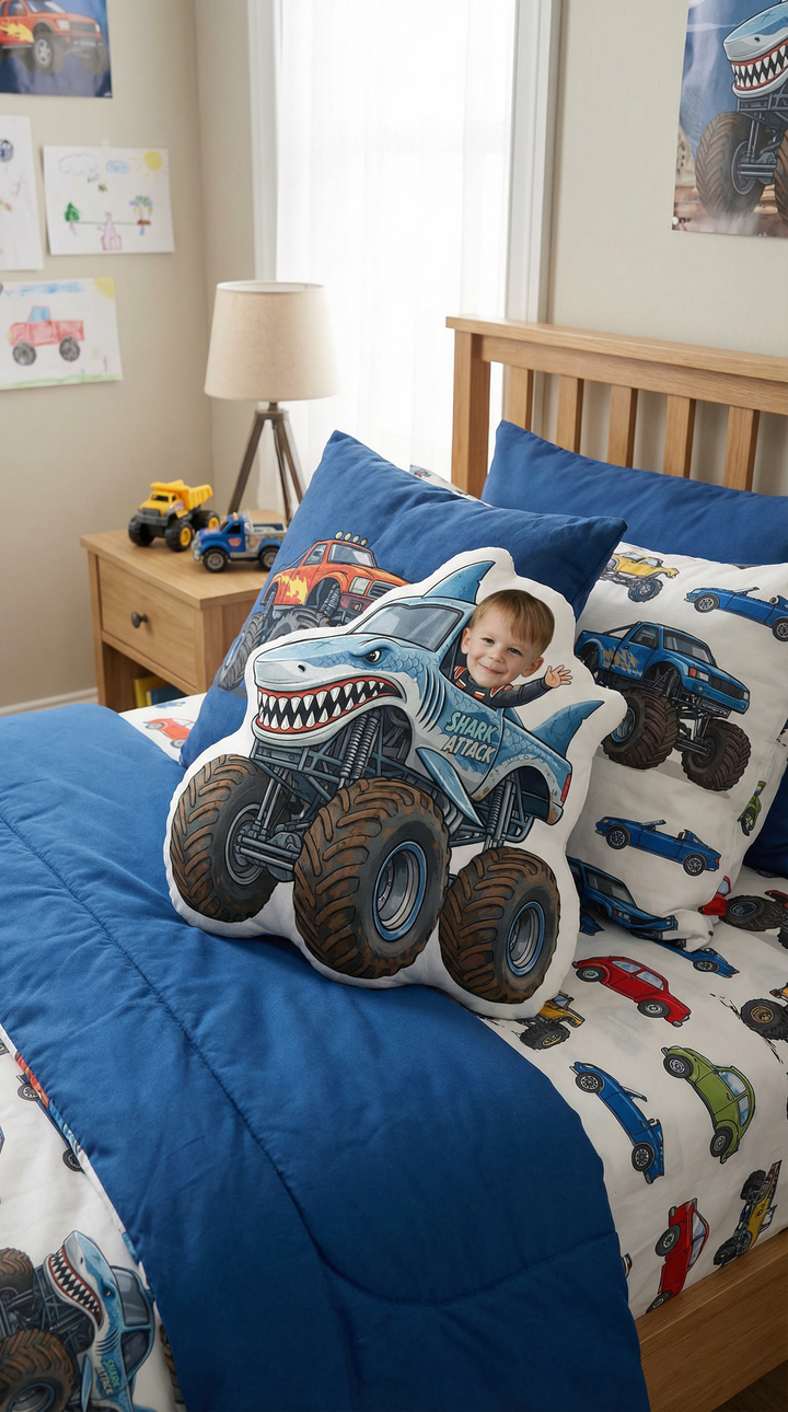 Personalised Photo Face Pillow – Custom Character Cushion