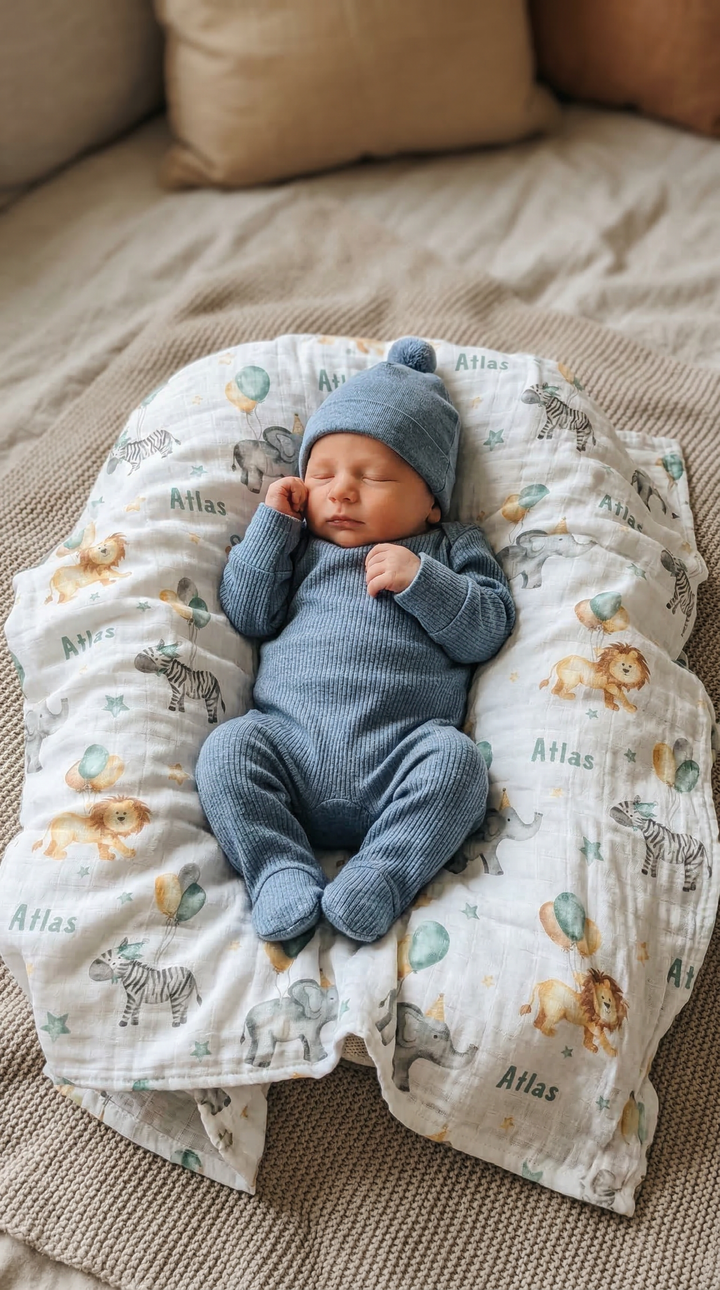 Personalised Muslin Swaddle Wrap