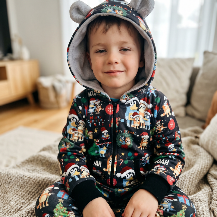Personalised Christmas Hooded Onesie