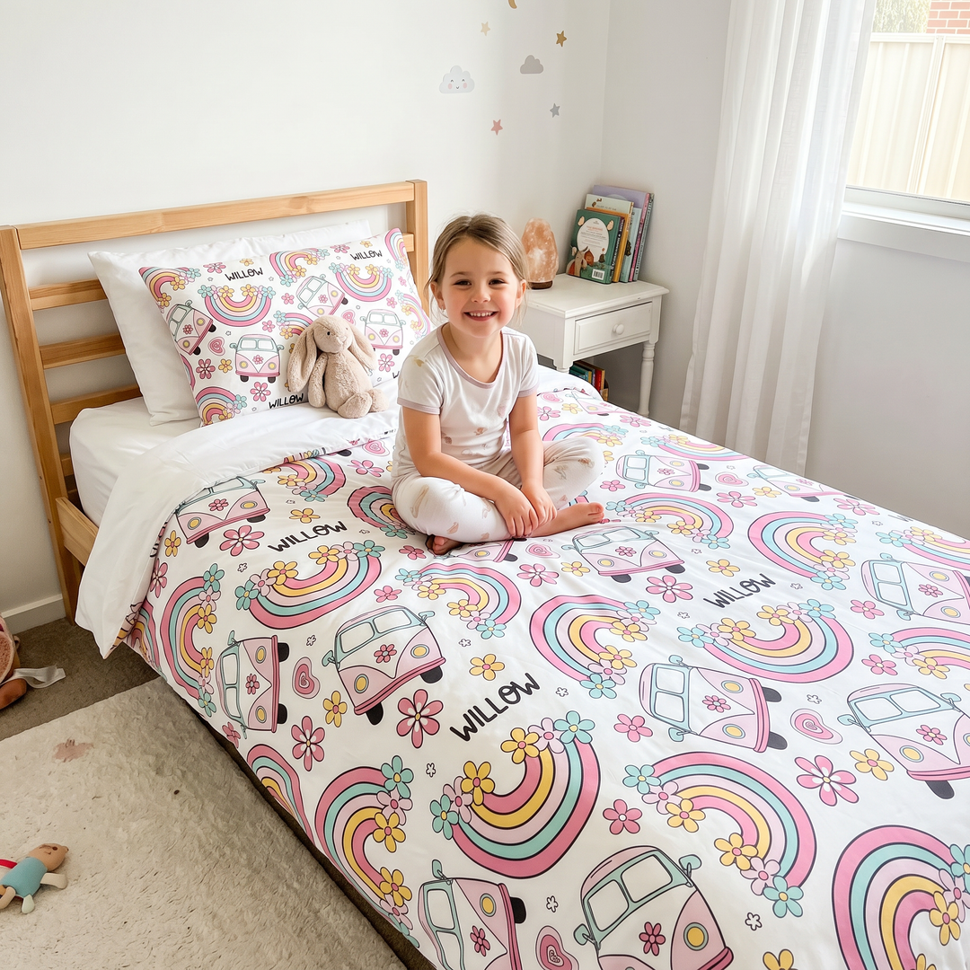 Personalised Kids Quilt Cover &amp; Pillowcase Set