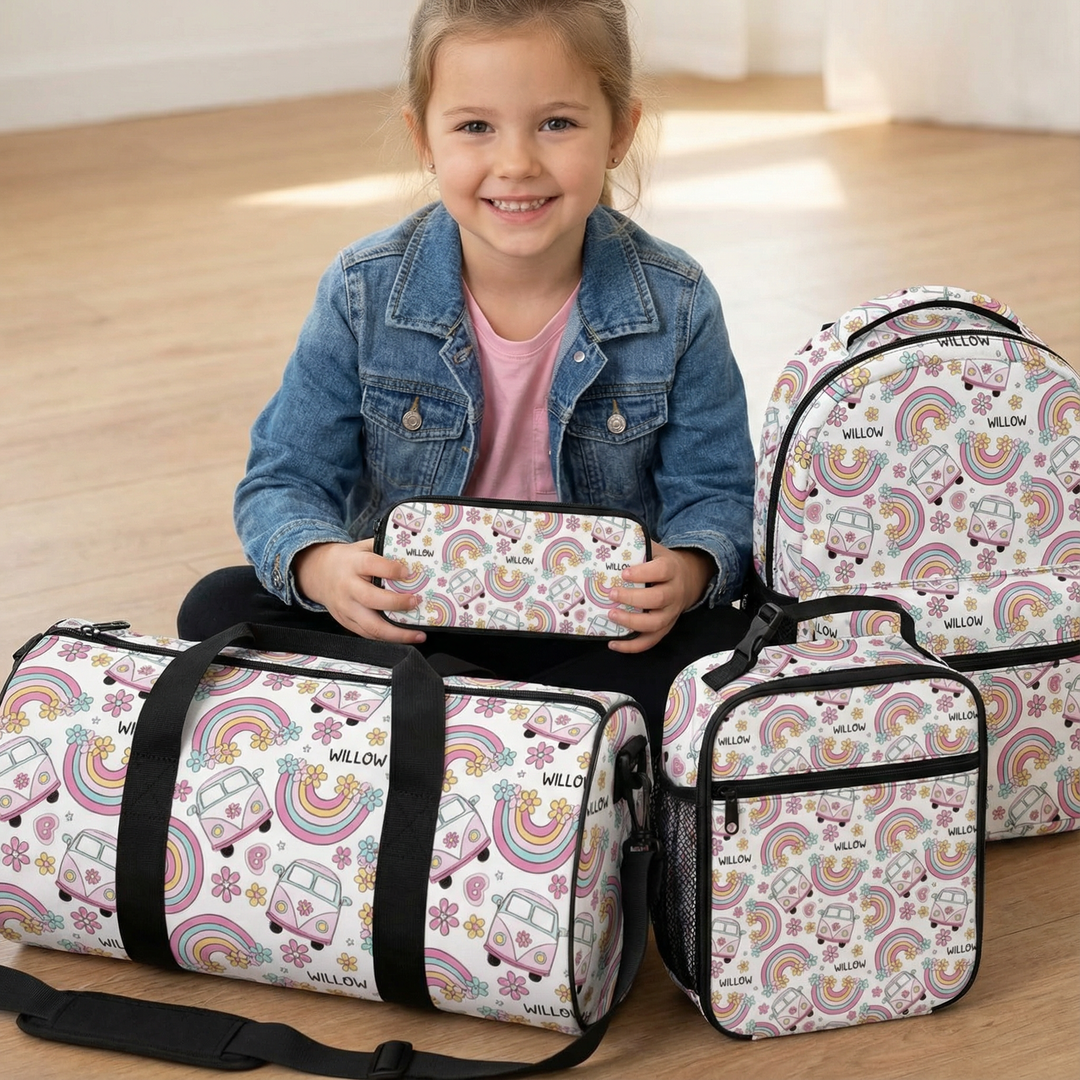 KIDS BAG COMBO - DUFFLE BAG, BACKPACK, LUNCH BAG AND PENCIL CASE COMBO
