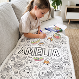 Dumpling Squishy Colouring Blanket