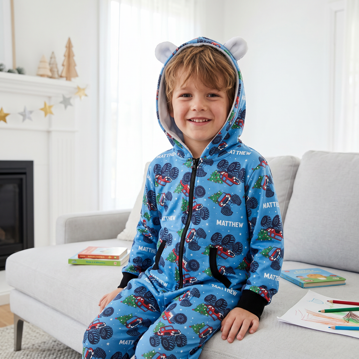 Personalised Christmas Hooded Onesie