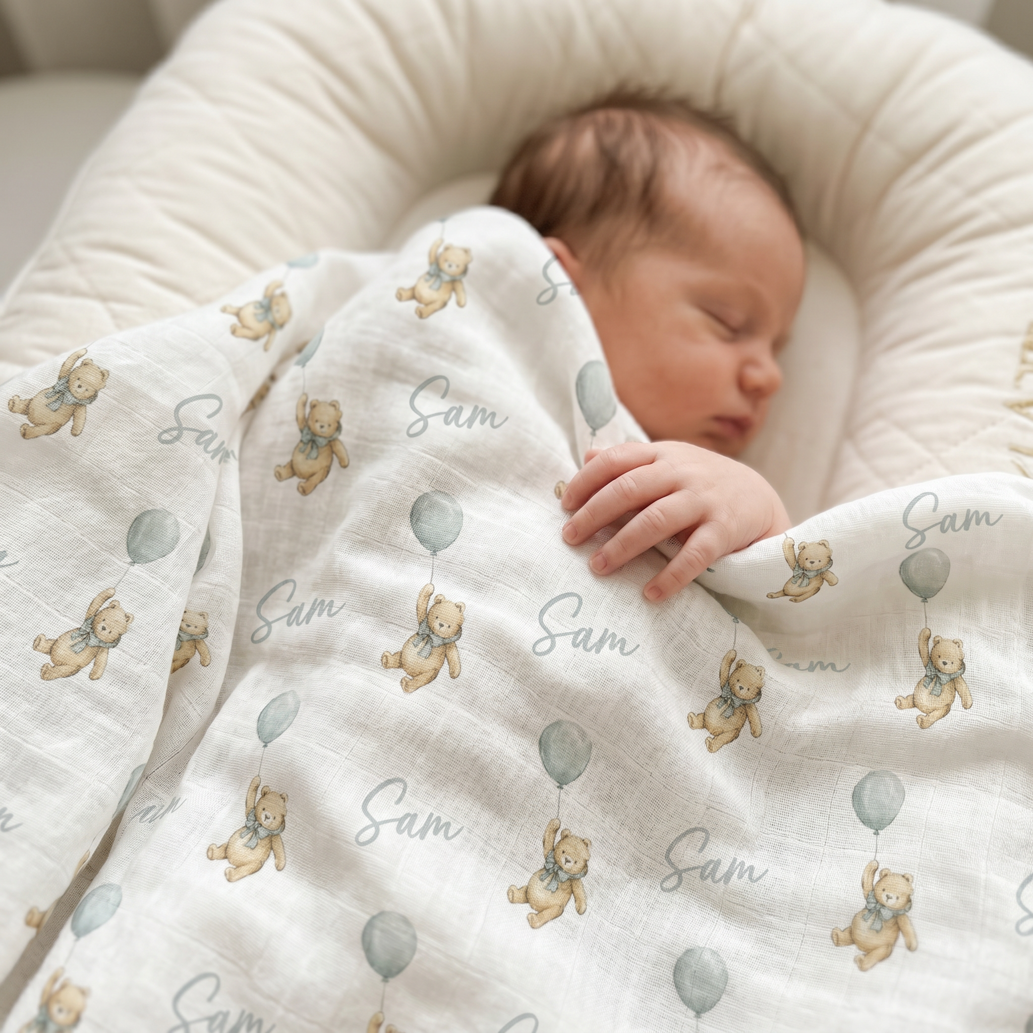 Pooh Bear - Personalised Muslin Swaddle