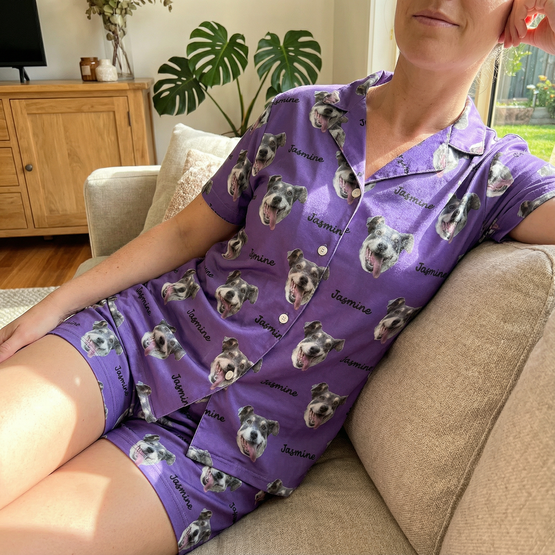 women's pet pyjamas with name and face