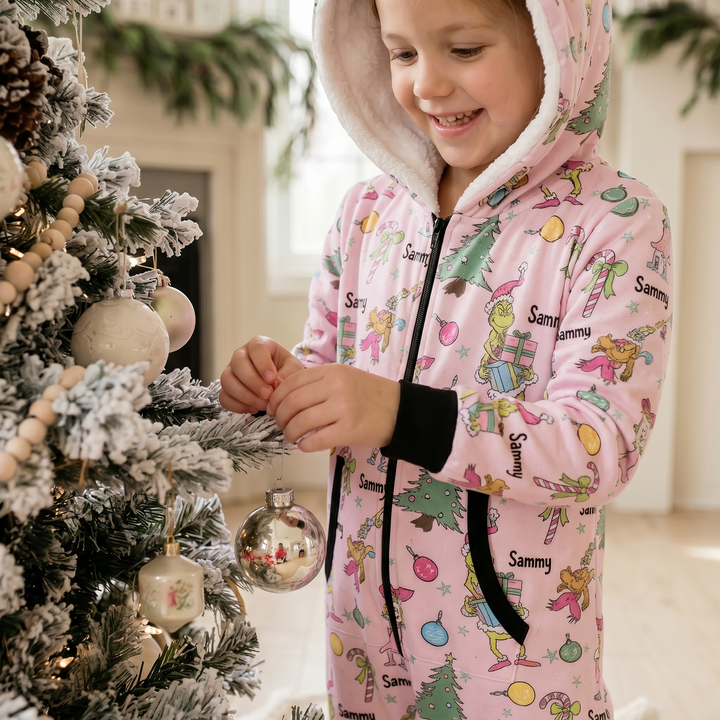 Personalised Christmas Hooded Onesie