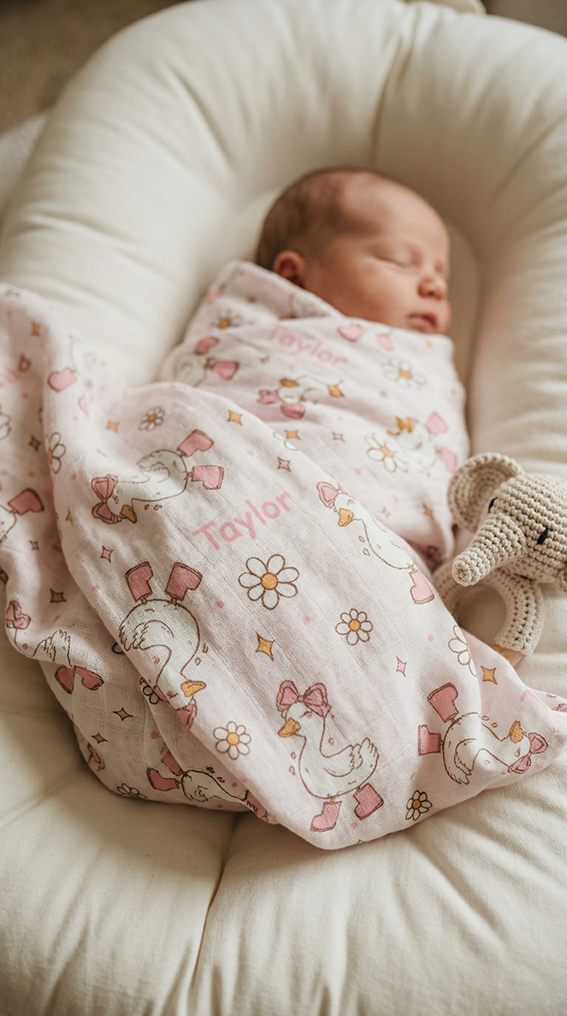 Personalised Muslin Swaddle Wrap