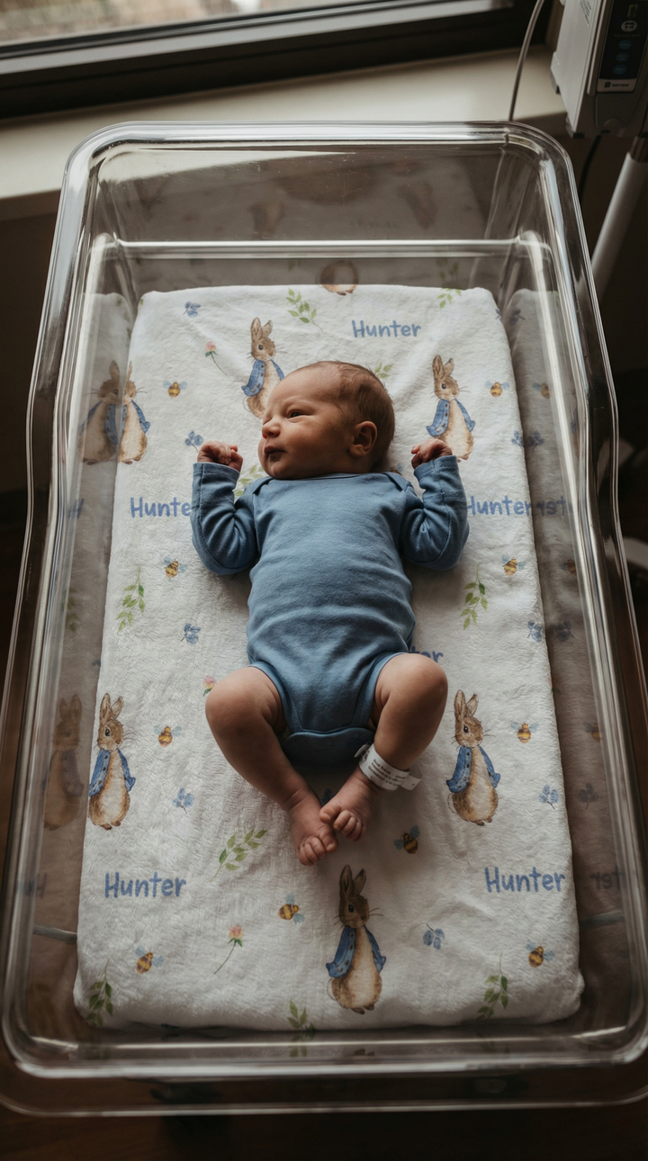 Personalised baby blanket with soft fabric and edge-to-edge custom design