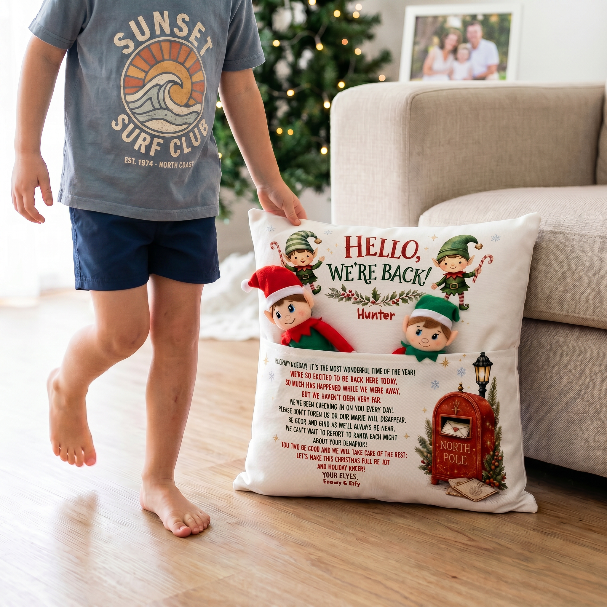 Santa’s Little Helpers Pocket Cushion