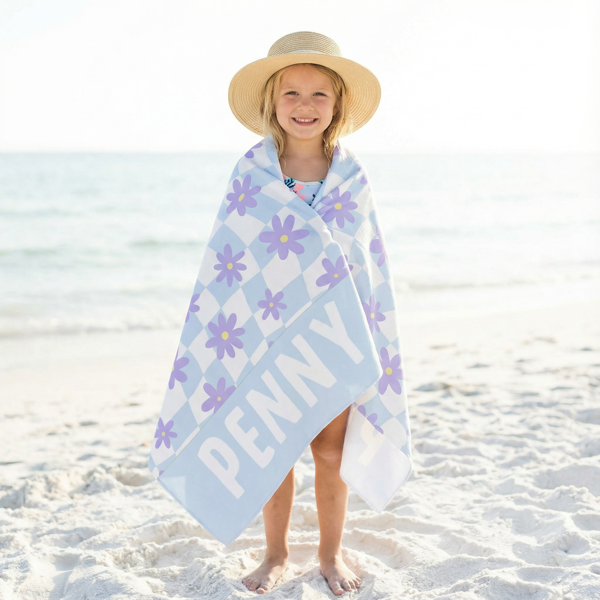 floral beach towel for girls | the custom co