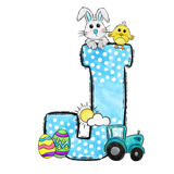 Easter Cars Initial Enamel Mug