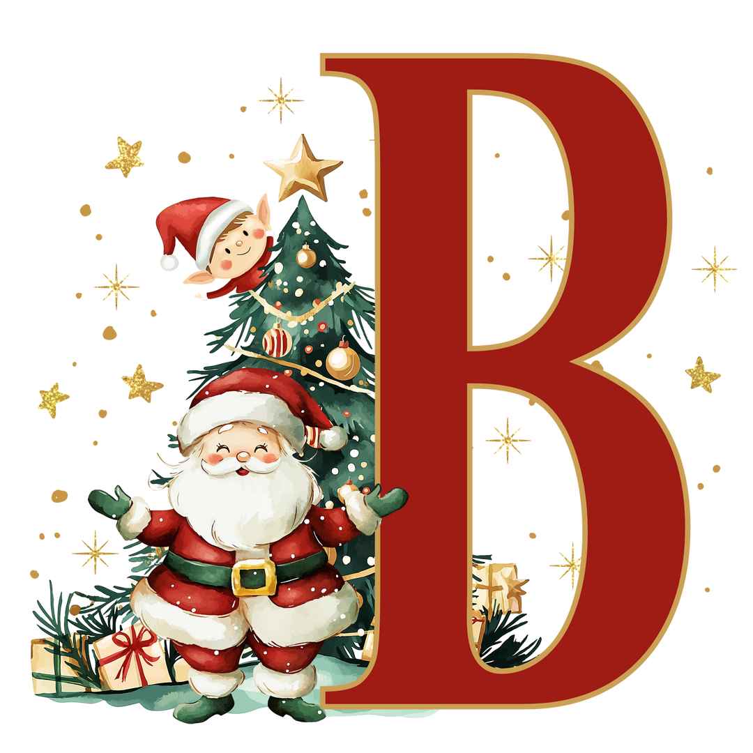 Santa Initial Kids Apron