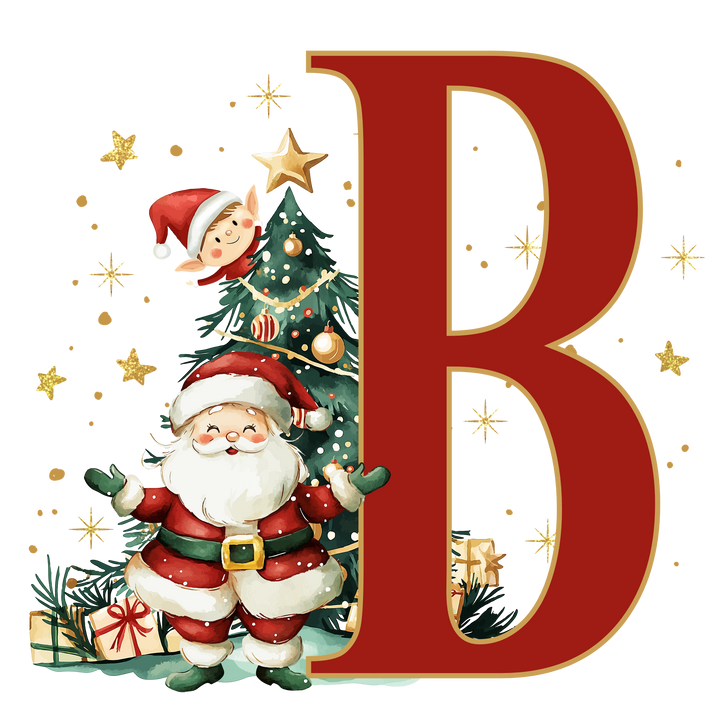Santa Initial Kids Apron