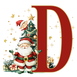 Santa Initial Kids Apron