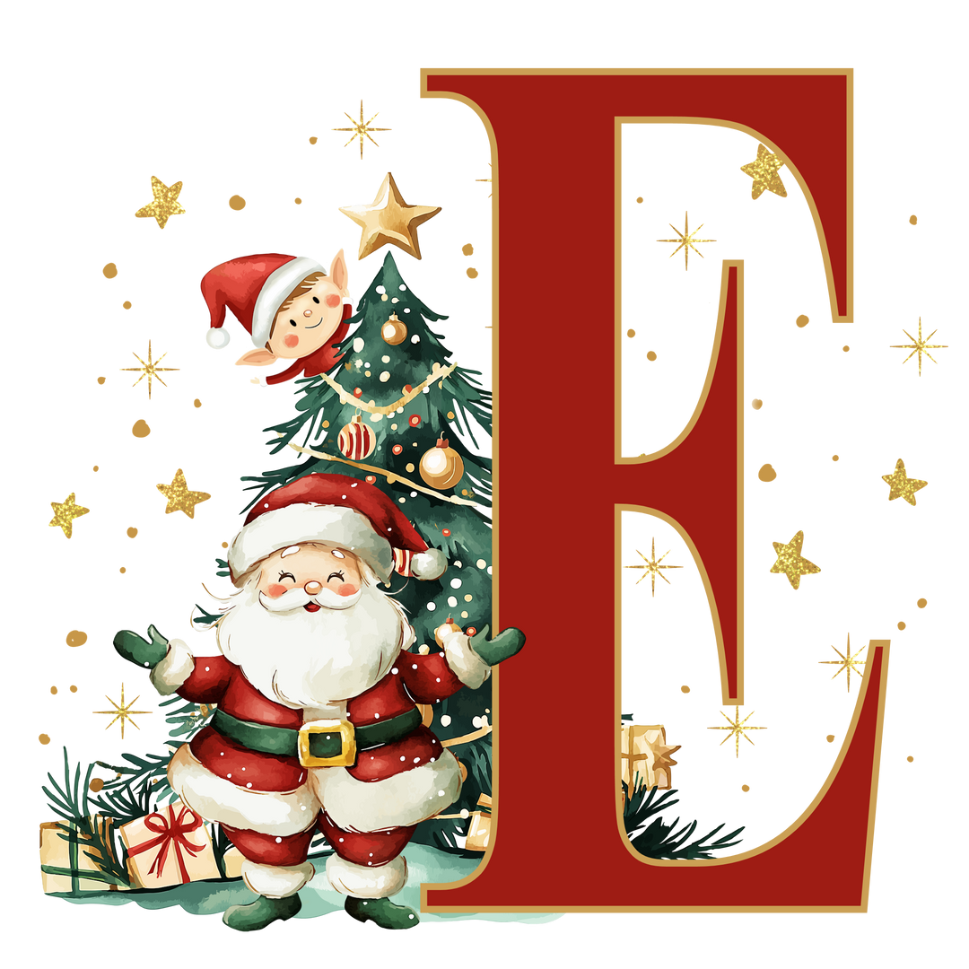 Santa Initial Kids Apron