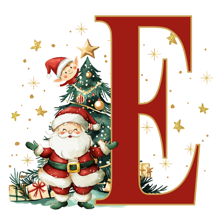 Santa Initial Kids Apron