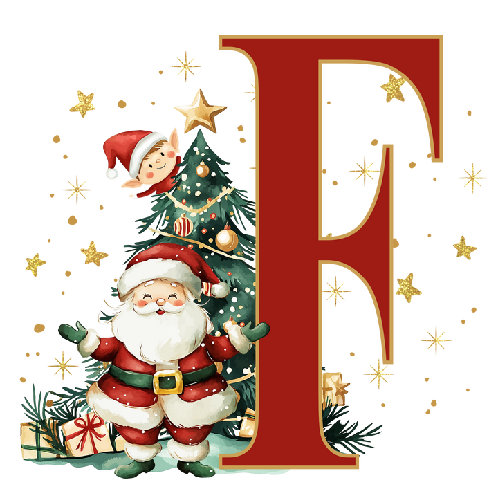 Santa Initial Kids Apron