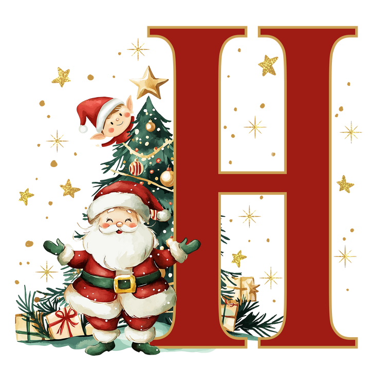 Santa Initial Kids Apron