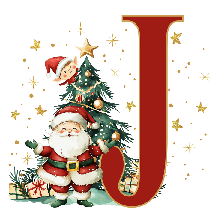 Santa Initial Kids Apron