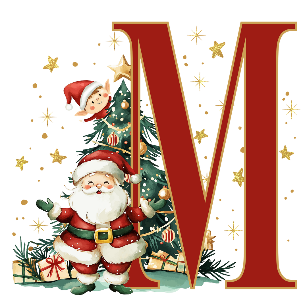 Santa Initial Kids Apron