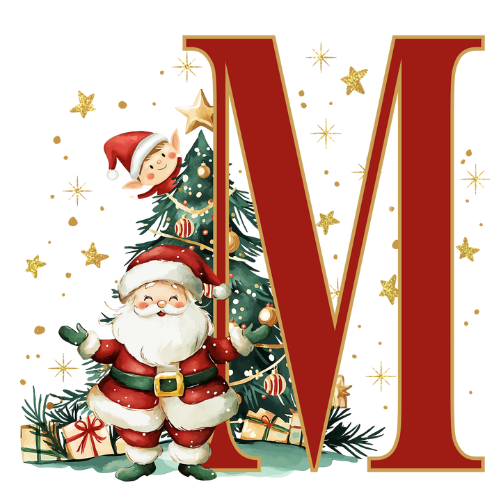 Santa Initial Kids Apron