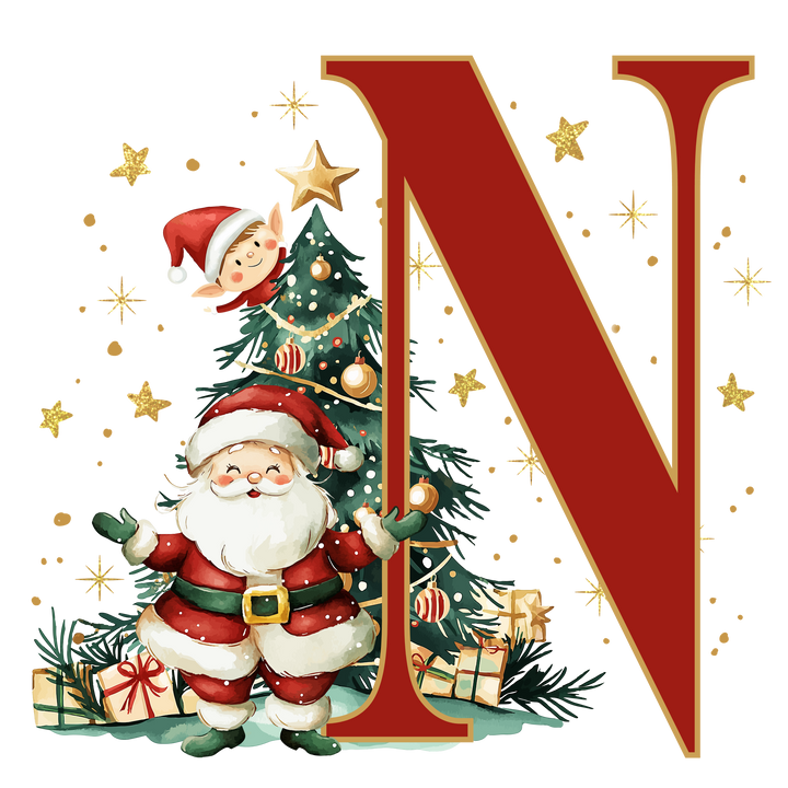 Santa Initial Kids Apron