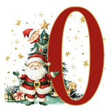 Santa Initial Kids Apron