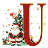 Santa Initial Kids Apron