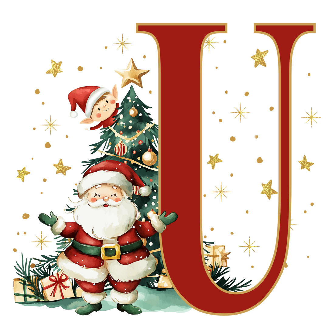 Santa Initial Kids Apron