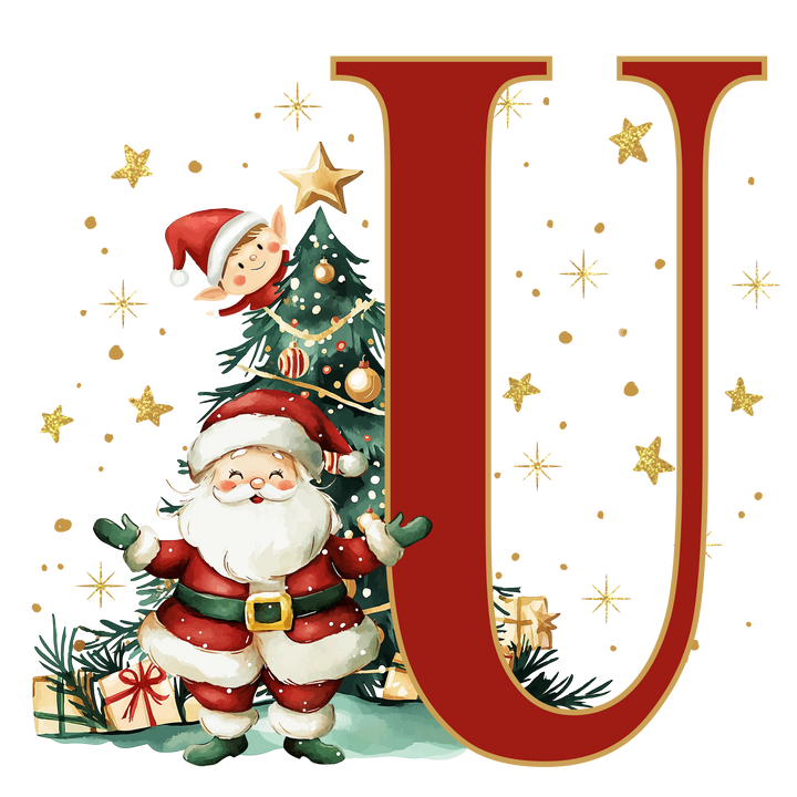 Santa Initial Kids Apron