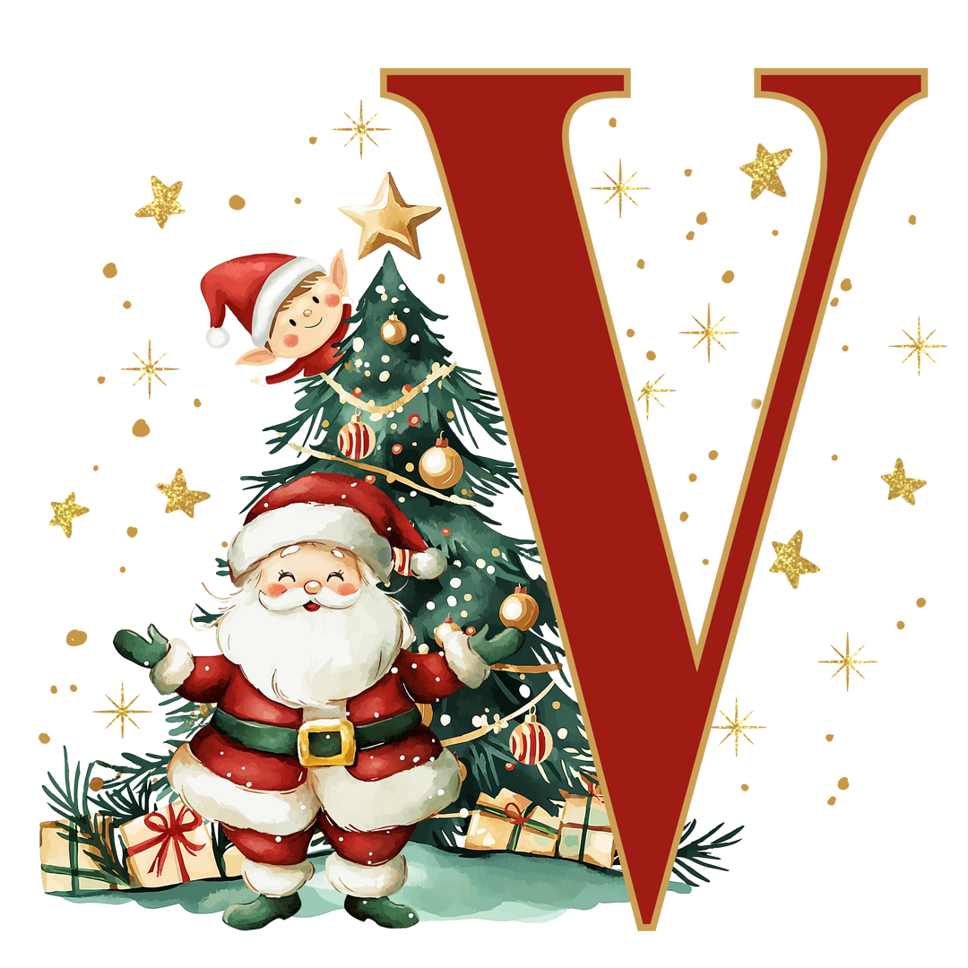 Santa Initial Kids Apron
