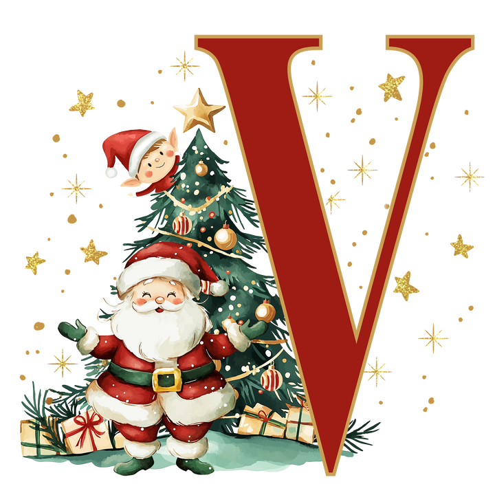 Santa Initial Kids Apron