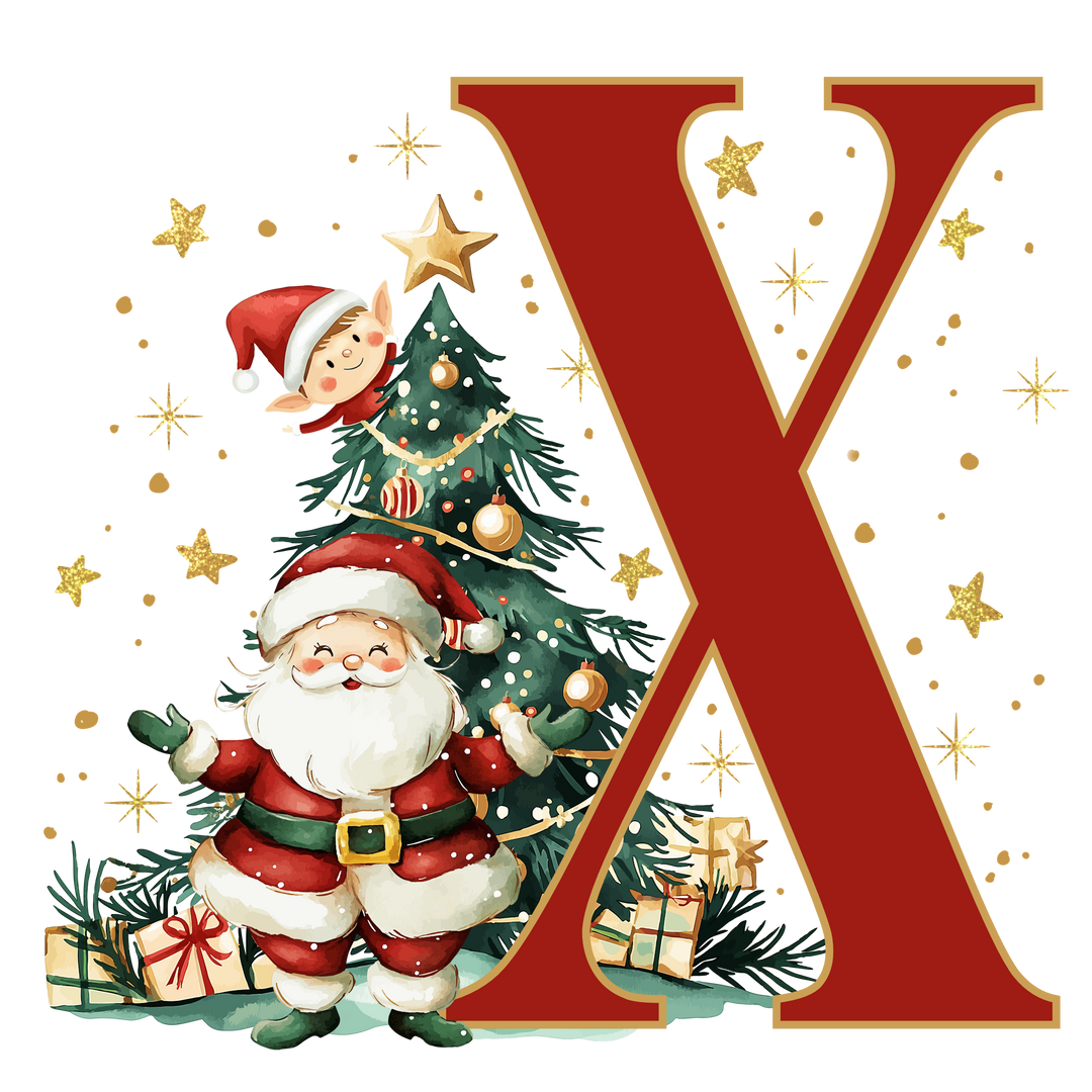 Santa Initial Kids Apron