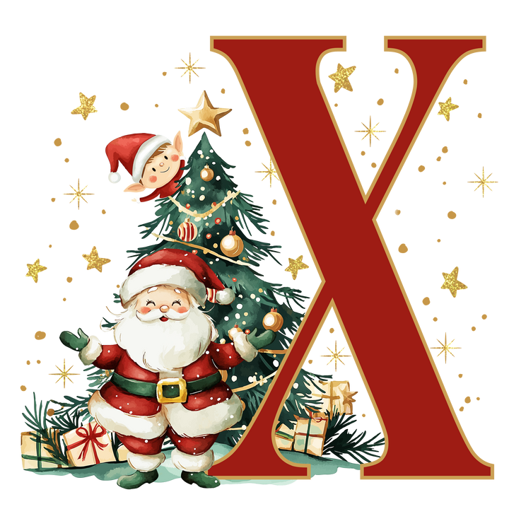 Santa Initial Kids Apron