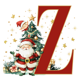 Santa Initial Kids Apron