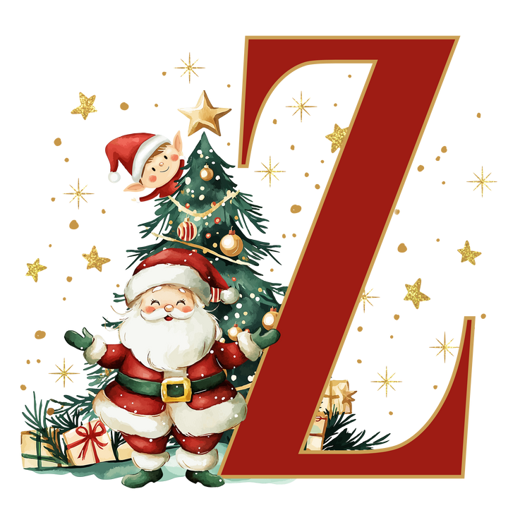 Santa Initial Kids Apron