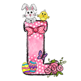 Easter Bow Initial Enamel Mug